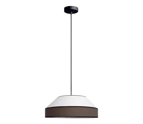 Svietidlá HEXE Luster na lanku MANISO 1xE27/60W/230V pr. 45 cm biela/hnedá 0751