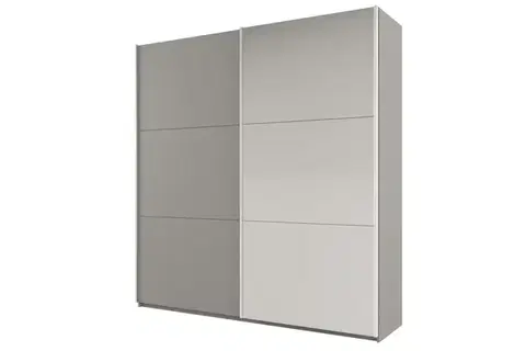 Šatníkové skrine Šatníková skriňa PIERY 225 platinum