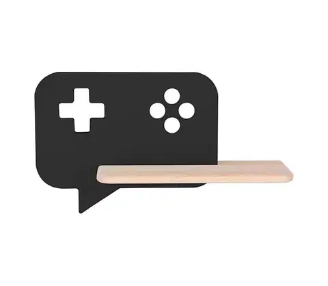 Svietidlá  LED Detské nástenné svietidlo s poličkou CONSOLE LED/5W/230V čierna 21-75628