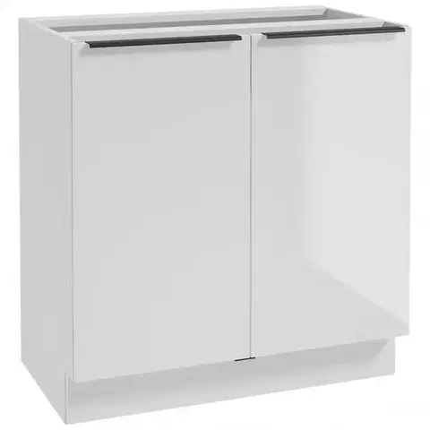 Kuchynské skrinky stojace Kuchynská skrinka Basti B80 80x84x49 2D1S 4NN biela