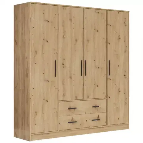 Šatníkové skrine Skriňa Smart SR1 4D artisan