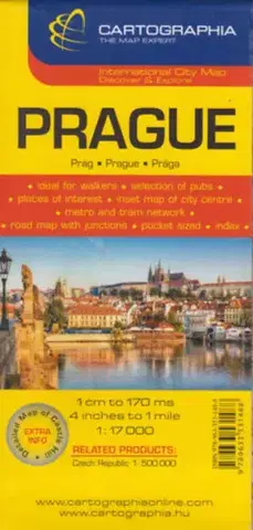 Do auta Prága / Prague 1 : 17 000 - Várostérkép