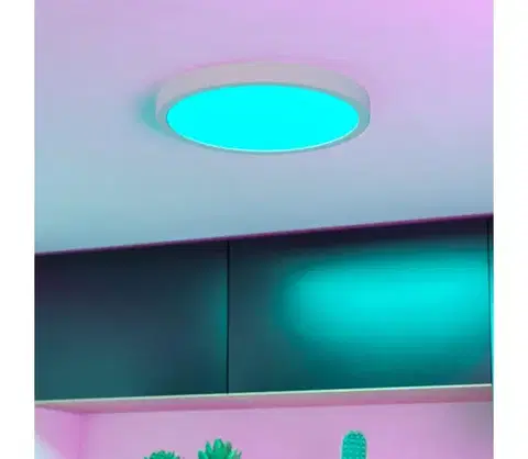 Svietidlá Eglo 901377 - LED RGBW stmievateľné dymové stropné svietidlo FUEVA-Z LED/14,3W/230V 27,8cm IP44 biela 901377