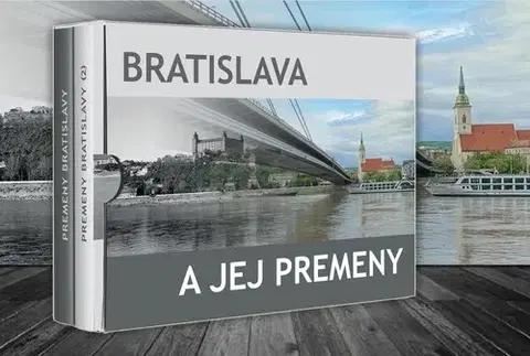 Encyklopédie, obrazové publikácie Bratislava a jej premeny (dvojkniha v obale) - Ľubomír Deák,Ján Lacika,Anton Šmotlák