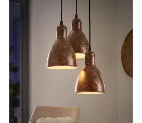 Svietidlá Eglo 49493 - Luster PRIDDY 1 3xE27/60W/230V 49493