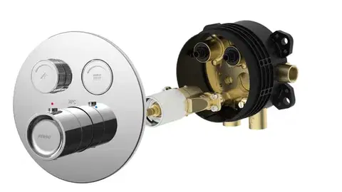 Kúpeľňové batérie NOVASERVIS - Termostatická pod. batéria s boxom 2 vývody F-Box, chróm BFBOX