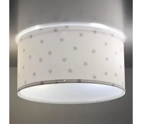 Svietidlá Dalber 82216B - Detské stropné svietidlo STAR LIGHT 2xE27/60W/230V biela 82216MB
