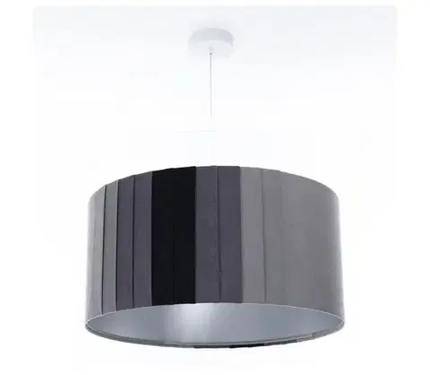 Svietidlá  Luster na lanku STRIPES 1xE27/60W/230V pr. 60 cm sivá 010-MKL-003-60