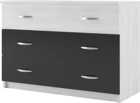 Komody a skrinky SONATE zásuvková komoda, antracit/light artwood