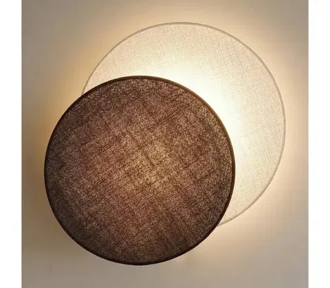 Svietidlá BRILAGI - Nástenné svietidlo CIRCLES 1xE27/60W/230V pr. 45 cm krémová/hnedá 8590828052807