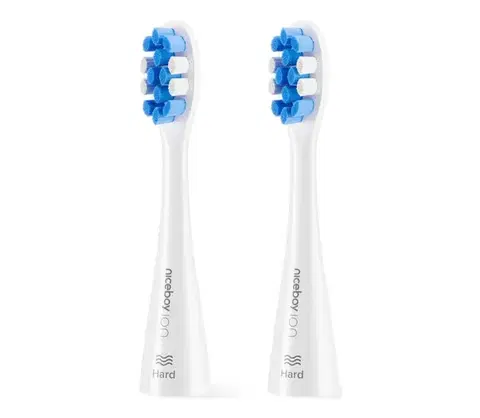 Predlžovacie káble Niceboy - SADA 2x Náhradná hlavica Hard pre kefku ION  a Smart biela -hard-white
