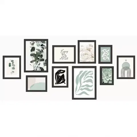 Dekorácie a bytové doplnky Sada Fotorámikov Mdf 10x M1126 Charcoal Black