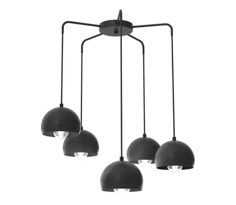 Svietidlá  Luster na lanku SOOL 5xE27/15W/230V čierny 1949