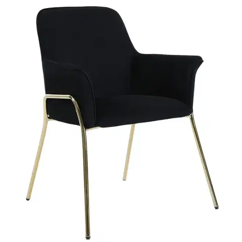 Čalúnené stoličky Stolička Nero 80363 čierna/zlatá