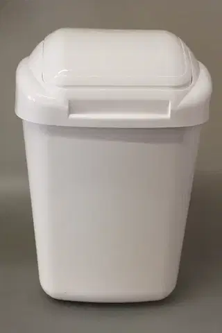 Koše odpadkové PLAFOR - Kôš odpadkový 30 l STANDART s výklopným vekom, biely