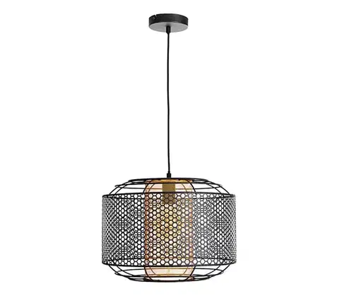 Svietidlá  Luster na lanku DENTON 1xE27/40W/230V čierna 5164005623