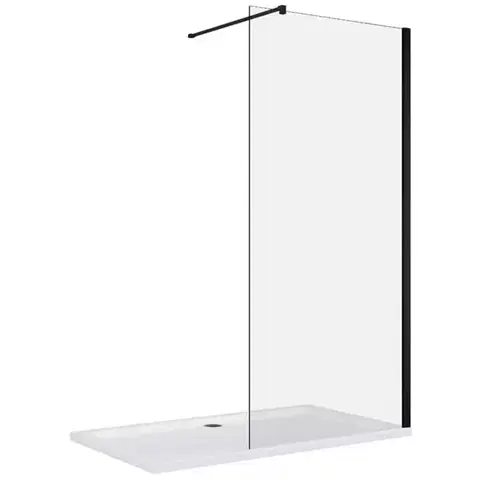 Sprchy WALK-IN Sprchová stena Walk-In Fiord 110x195 black