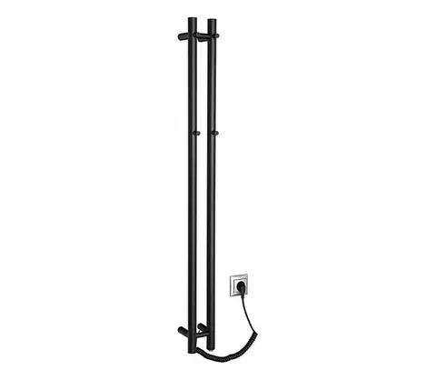 Svietidlá Sapho - Elektrický sušák na uteráky PAPINADO 40W 120x11 cm matná čierna ER340