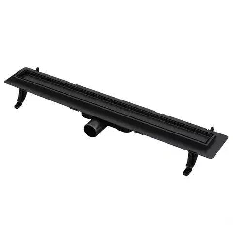 Sprchové kúty Odvodnenie líniové Reverzibilné Duplex čierna  ABS+Inox 500