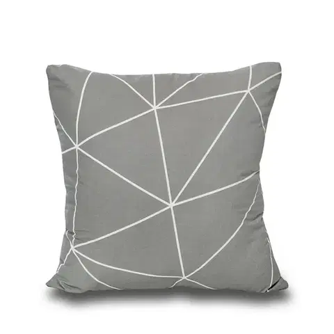 Obliečky Kvalitex Obliečka na vankúš Nordic Grid sivá, 50 x 70 cm