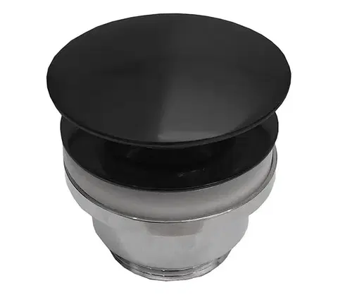 Svietidlá BATH DELUXE Umývadlová vpusť RODBY, priemer 6,6 cm, čierna 33-004-05-02-04