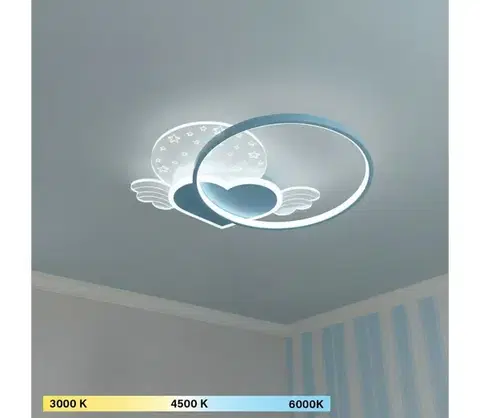 Svietidlá BRILAGI - LED Detské stropné svietidlo LOVE LED/48W/230V 3000/4500/6000K modré BR1909-2