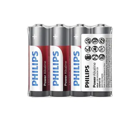 Predlžovacie káble Philips LR6P4F/10 - 4 ks Alkalická batéria AA POWER ALKALINE 1,5V 2600mAh Phil-LR6P4F/10