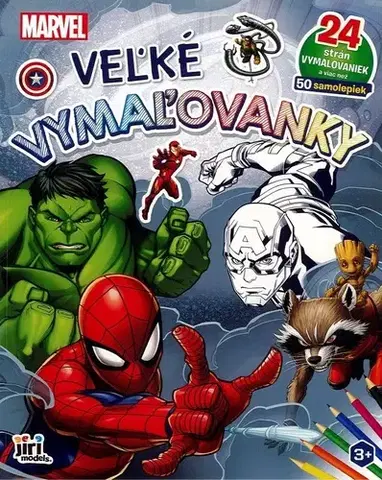 Nalepovačky, vystrihovačky, skladačky Veľké vymaľovanky: Marvel