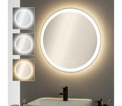 Kúpeľňové zrkadlá BRILAGI-LED stmievateľné kúpeľňové vyhrievané zrkadlo s podsvietením AVA PRO LED/18W/230V priemer 60 cm IP44 FG-GM1109-18W
