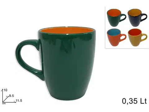 Hrnčeky, šálky, podšálky MAKRO - Hrnček 350ml rôzne farby