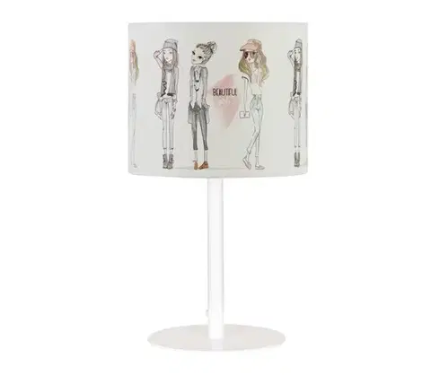 Lampy  Detská stolná lampa GIRLS VIBES 1xE27/60W/230V, priemer 18 cm, pre dievčatá H0992
