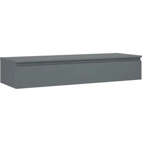Kúpeľňový nábytok MEXEN/S - Orio kúpeľňová skrinka pod umývadlo 140 cm s doskou, 1 šuplík, grafit mat 91A10-14023-1-BFC66