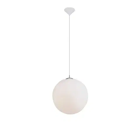Svietidlá Eglo 22873 - Závesný luster na lankách RONDO 1xE27/60W/230V pr. 40 cm biela 22873