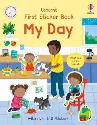 Leporelá, krabičky, puzzle knihy First Sticker Book My Day - Holly Bathie,Joanne Partis