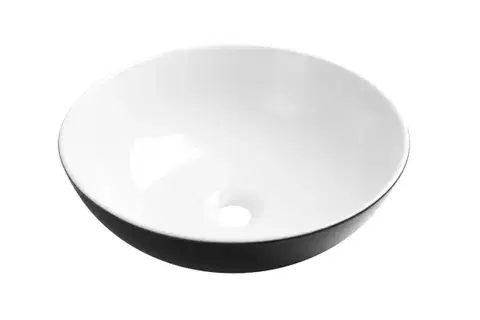 Umývadlá INVENA - Umývadlo na dosku TINOS TREND, 39,5 cm, čierna - biela CE-43-041-C