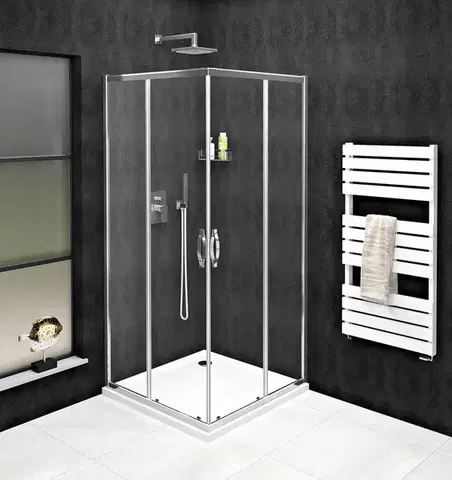 Sprchové dvere GELCO - SIGMA SIMPLY štvorcová sprchová zástena 1100x1100 rohový vstup, číre sklo GS2111-01