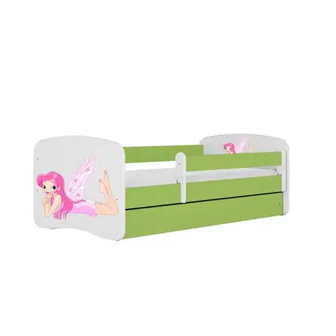 Postele pre dievčatá Detská Posteľ. Babydreams+Sz+M Zelená 80x180 Víla 2