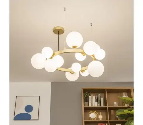 Svietidlá BRILAGI - LED Luster na lanku MILLA 15xG9/3W/230V zlatá/biela 6010-15GW
