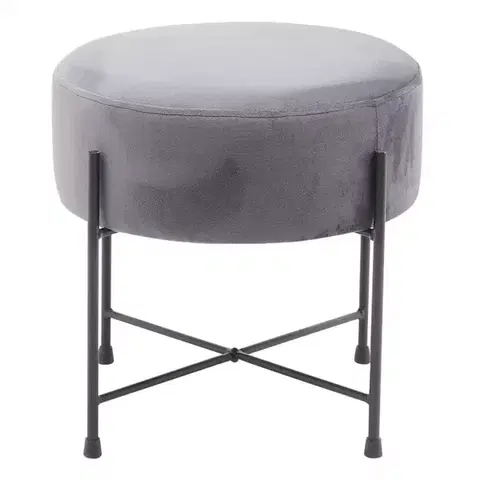 Taburetky na sedenie Taburetka Bob Dark Grey Velvet 13