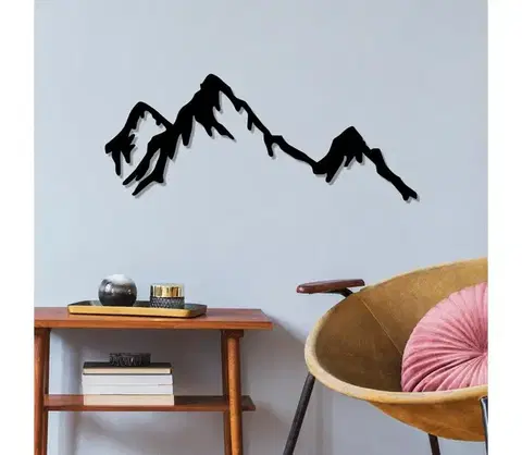 Obrazy  Nástenná dekorácia 37x70 cm hory kov 891TNL1588