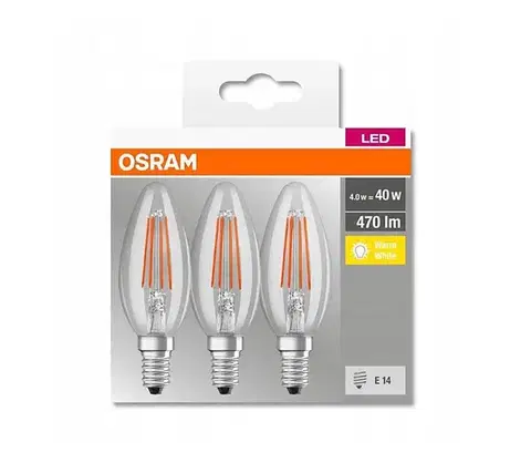 LED osvetlenie SADA 3x LED Žiarovka VINTAGE B40 E14/4W/230V 2700K - Osram 4058075819313