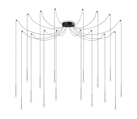 Svietidlá Ideal Lux - LED luster na lankách LUCCIOLA 16xLED/16W/230V CRI 90 pavúk čierny 284002