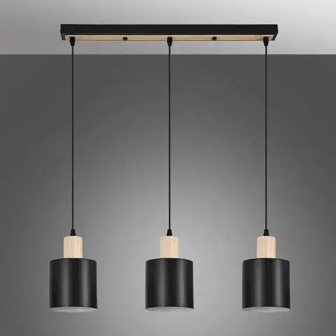 Lampy do obývačky Luster SOLADO 6135 BLACK LW3