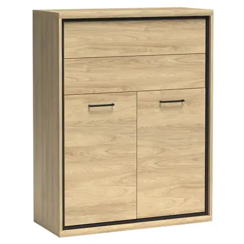 Komody do spálne Komoda M6 Mediolan Natural Hikora