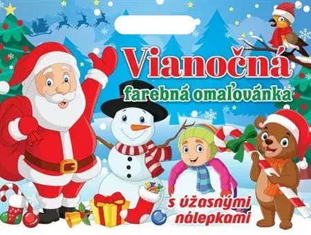 Nalepovačky, vystrihovačky, skladačky Vianočná farebná omaľovánka
