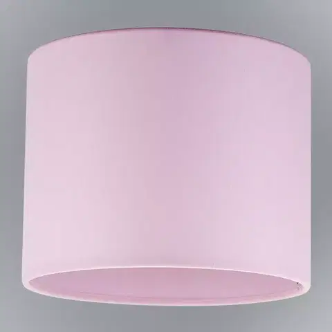 Lampy nad stôl do jedálne Tienidlo valček 9675 Pastelovo ružová D20