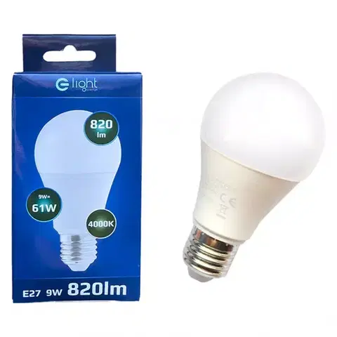 Žiarovky E27 Žiarovka LED A60 9W E27 4000K EKZA029