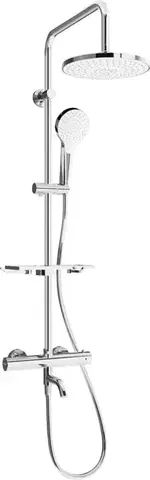Sprchy a sprchové panely MEXEN/S - KT05 vaňový stĺp s termostatickou batériou, chróm / biela 779000593-00