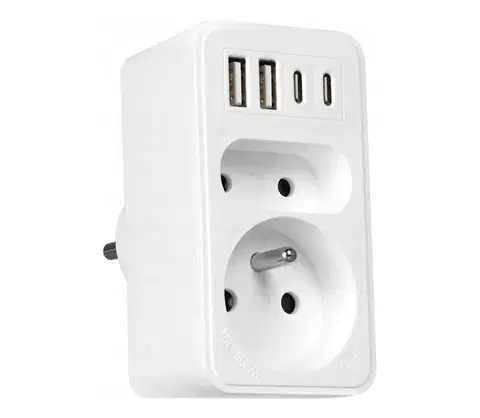 Predlžovacie káble Vayox Rozbočovacia zásuvka 2× zásuvky + 2× USB-C + 2× USB-A BX15292