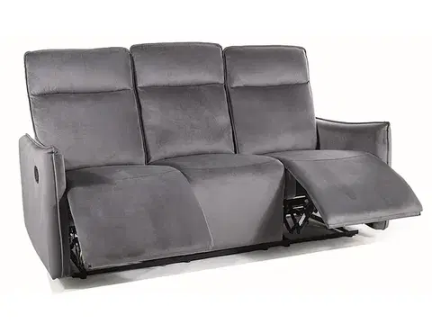 Relaxačné Trojité polohovacie kreslo TRAVIS VELVET 3 Signal